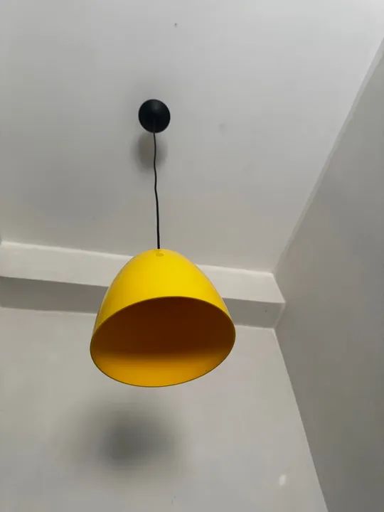 Luminária Pendente Amarela - Foto 4