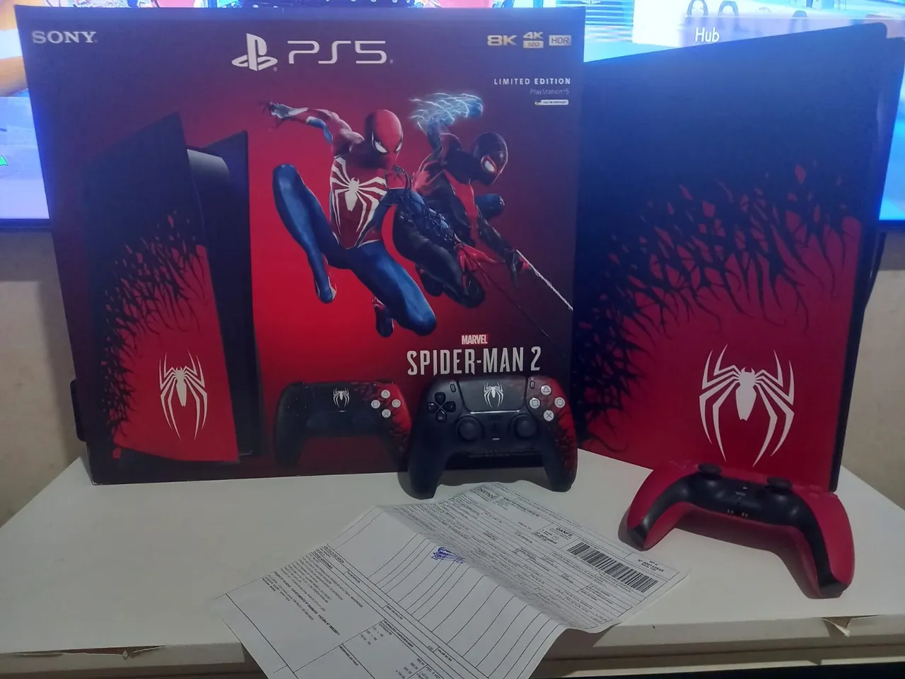 Ps5 fat disco spider maN 2 edição especial 3tb de memoria completo na caixa + nota fiscaL