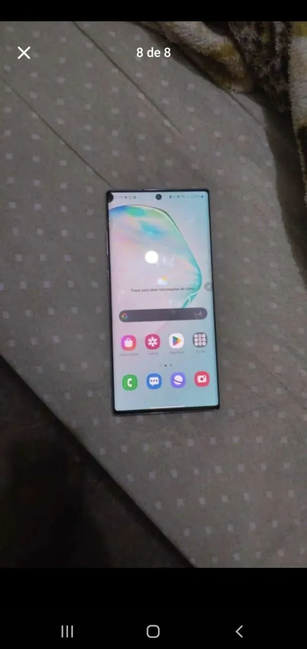 Note 10+ detalhe uma mancha em cima e só dá toque com a caneta em cima