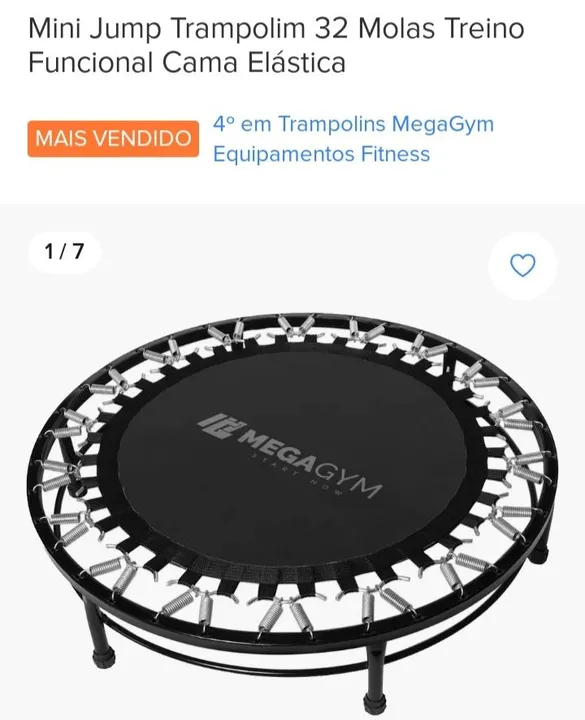 Mini Trampolim 32 Molas aguenta 180kg
