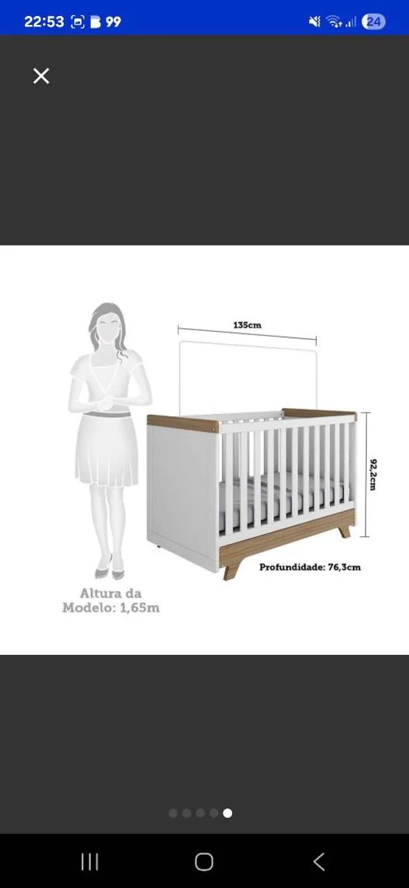 Berço com design moderno e elegante - Foto 2