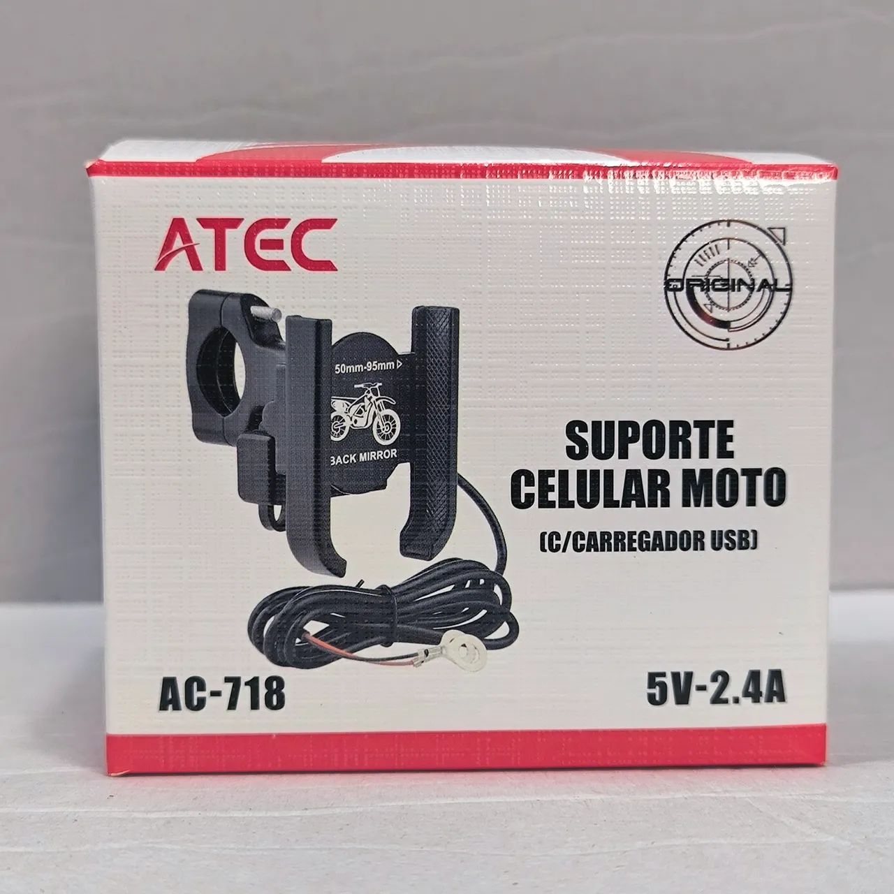 Suporte de moto para celular com carregador USB  - Foto 3