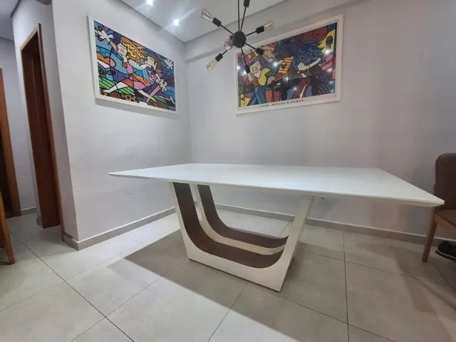Vendo mesa de jantar branca - Foto 2