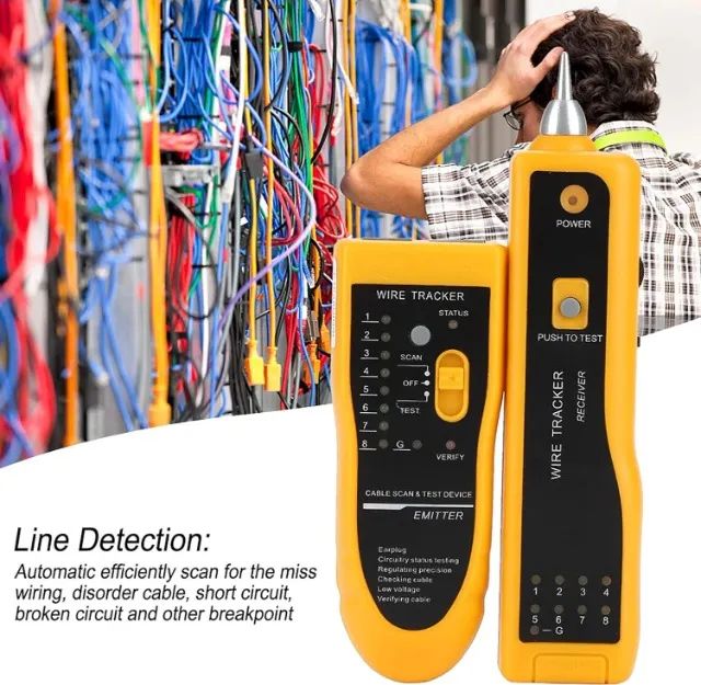 Linha De Detector De Testador De Cabos De Rede Wire Tracker - Foto 3