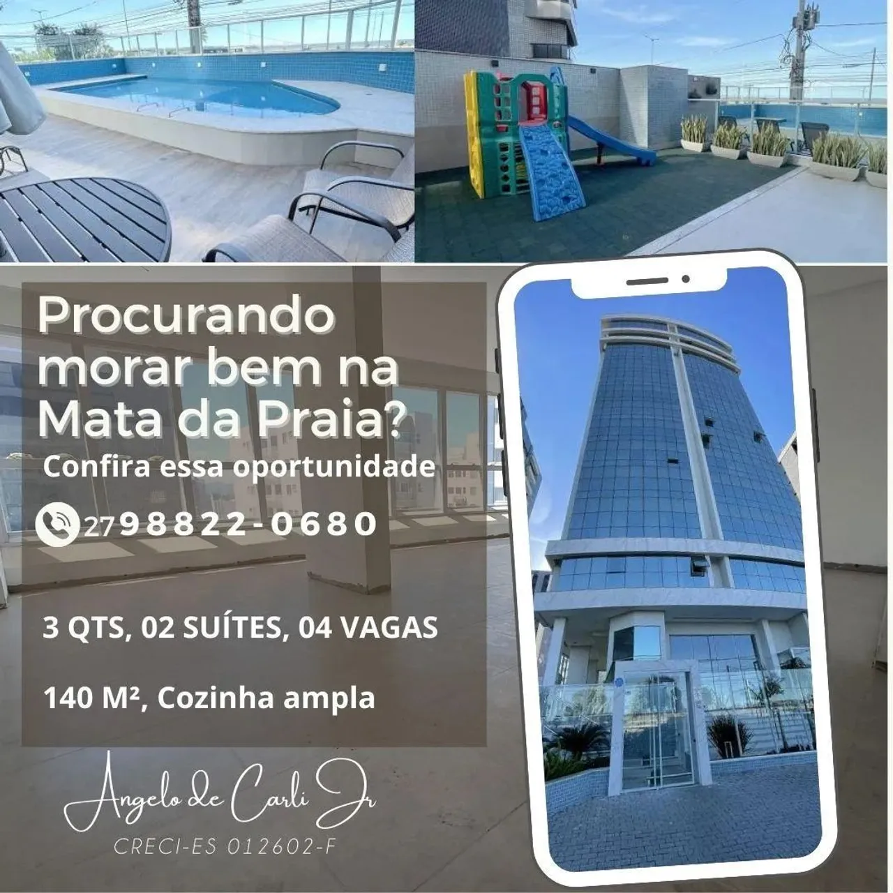Apartamento para Venda em Vitória, Mata da Praia, 3 dormitórios, 2 suítes, 4 banheiros, 4
