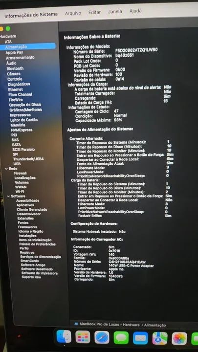 Macbook Pro 16 M1 Pro 16gb Ram 1tb Ssd - Bateria 47 Ciclos 93% - Foto 3