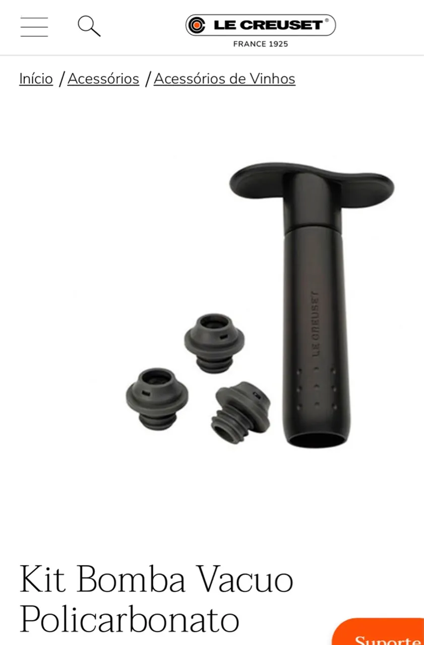 Kit Bomba Vacuo Policarbonato Le Creuset