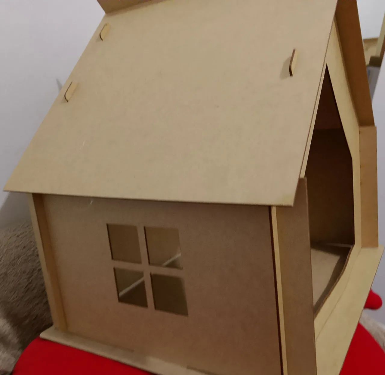 Casinha Casa Cama Em Mdf Cru P/ Pets Cachorros Gatos Montável Fácil - Foto 2