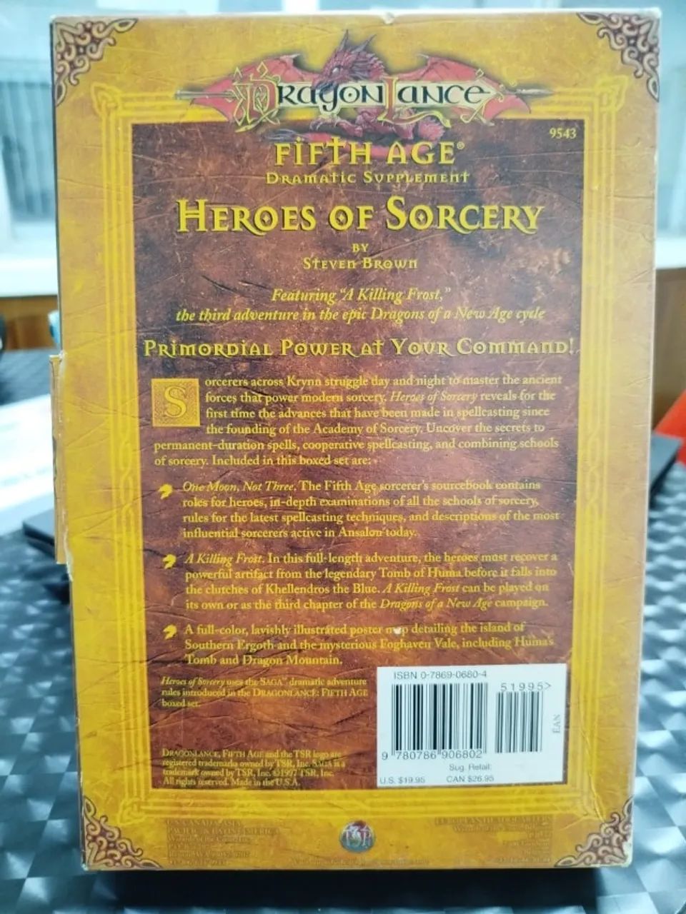 Dragonlance Fifth Age - Heroes Of Sorcery - Dramatic Supplement - Box/Saga Game Rules- RPG - Foto 2