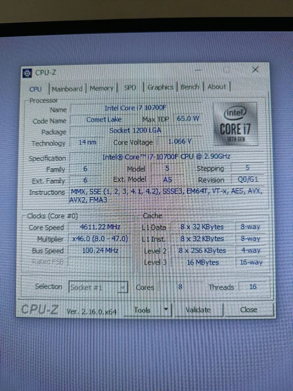 Intel Core i7-10700F Processor64169979379843121