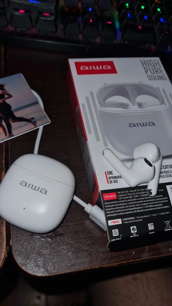 Fone de Ouvido  AWS-EB-05P TWS White Bluetooth - Foto 2