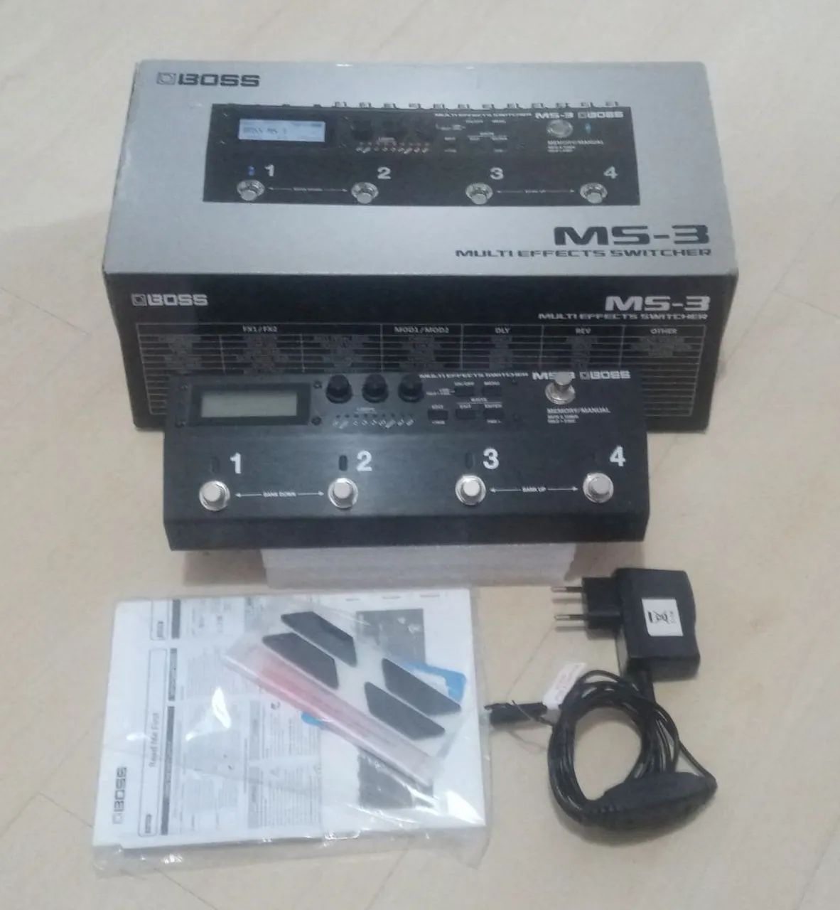PEDALEIRA BOSS MS3 - NA CAIXA, ESTADO DE NOVA.
