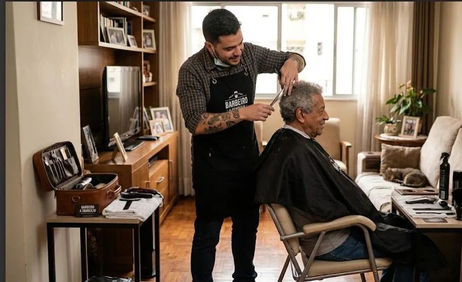 Barbeiro a domicílio 