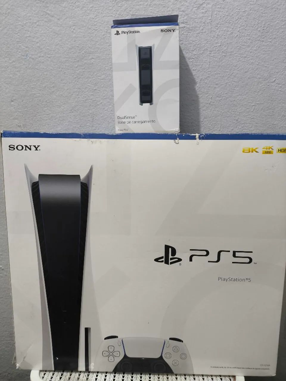Ps5 fat com leitor e base de carregamento 