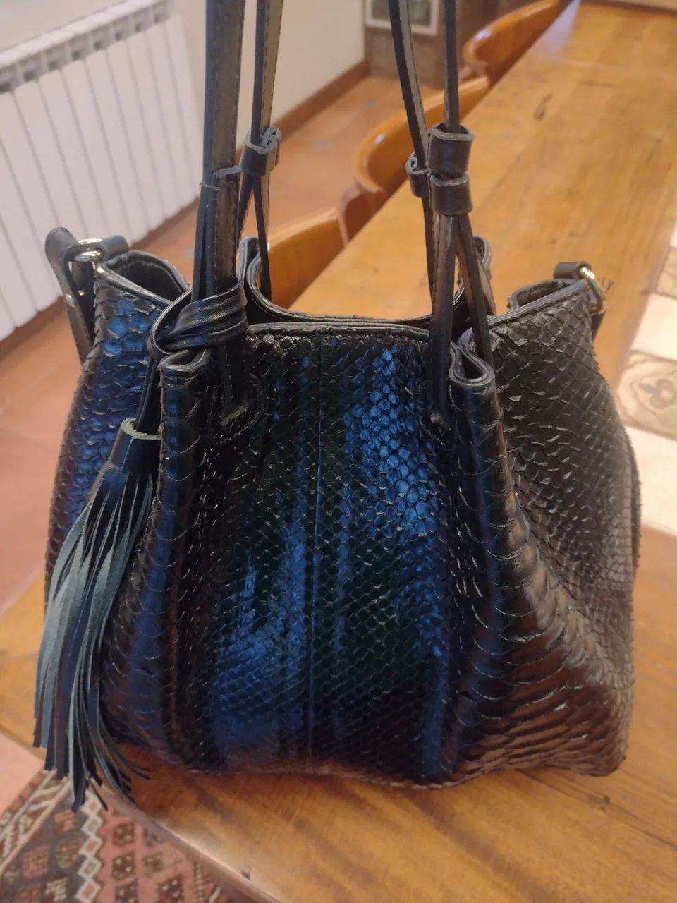 Bolsa saco em couro Phyton  - Foto 2