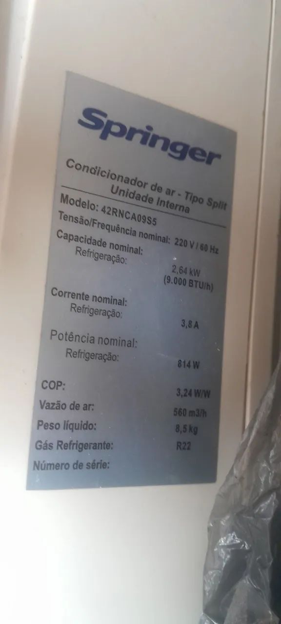 Springer 9000btus ar-condicionado  - Foto 4