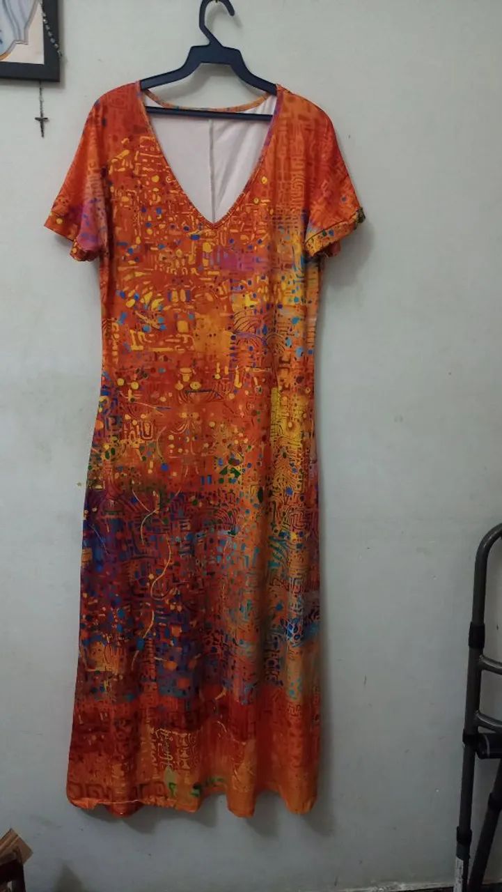 ? **VESTIDO DE MALHA ESTAMPADO - TAMANHO G** ? - Foto 3