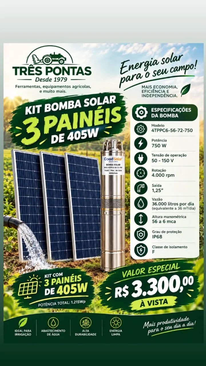 Kit bomba solar