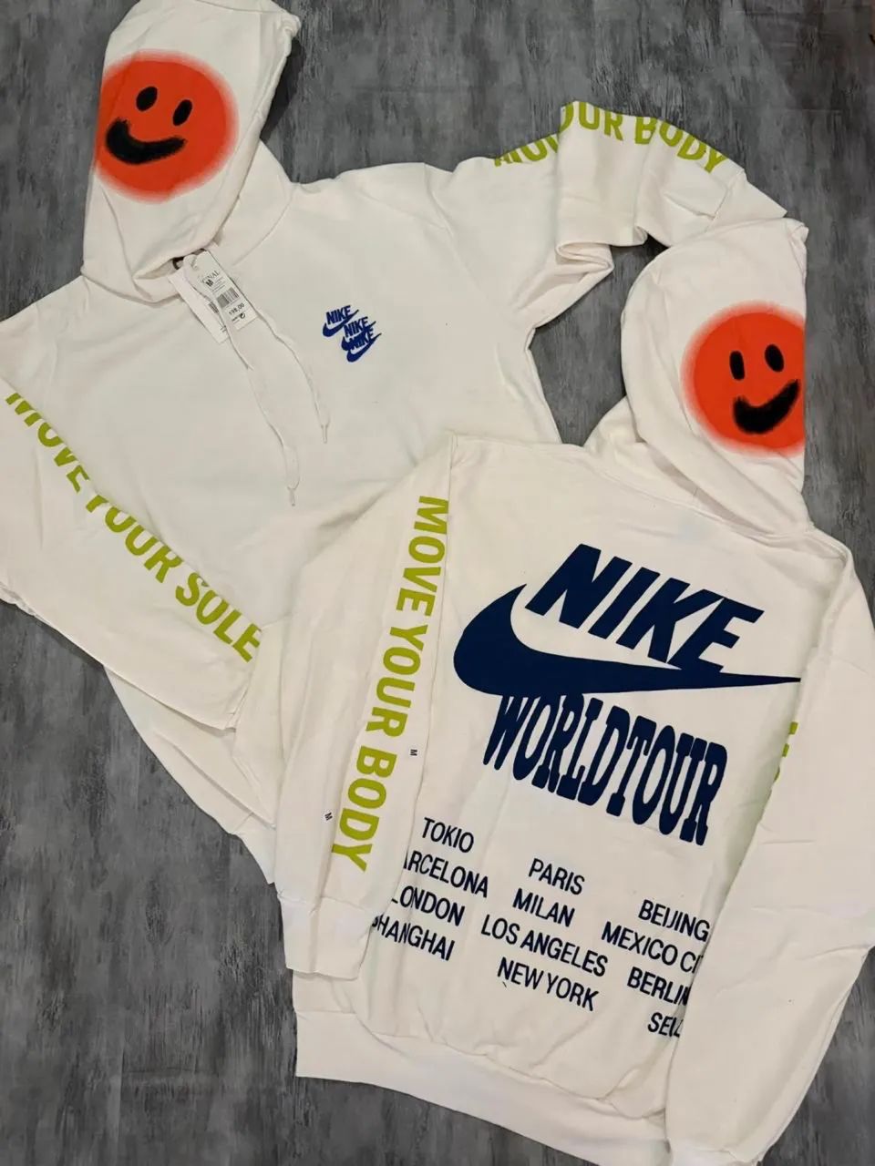 Blusa moletom Nike word branca p m g e gg