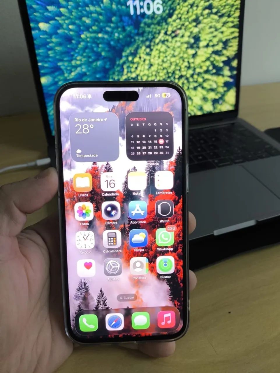 iPhone 15 Pro Max - 256GB - Cinza Espacial  - Foto 2