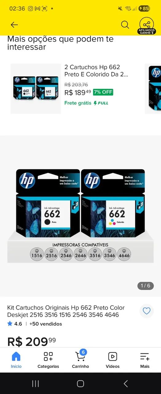 Cartuchos para HP DeskJet Ink Advantage 2546.  - Foto 2