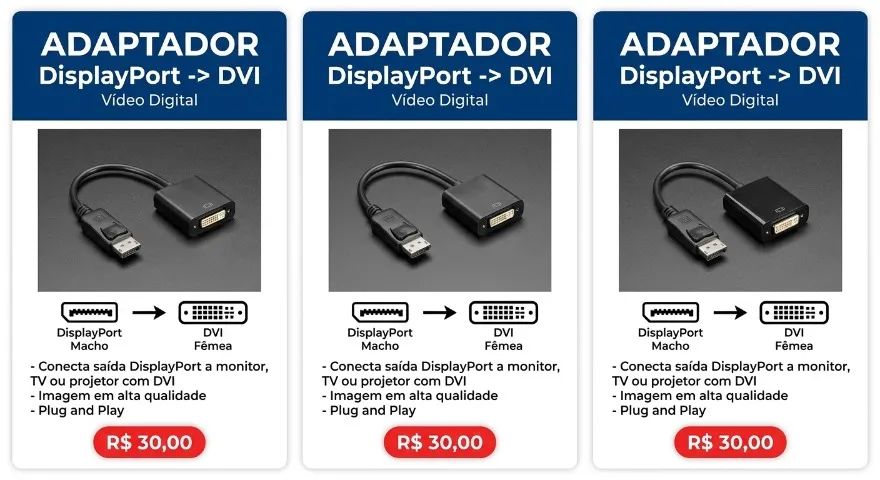Adaptador DisplayPort ? DVI