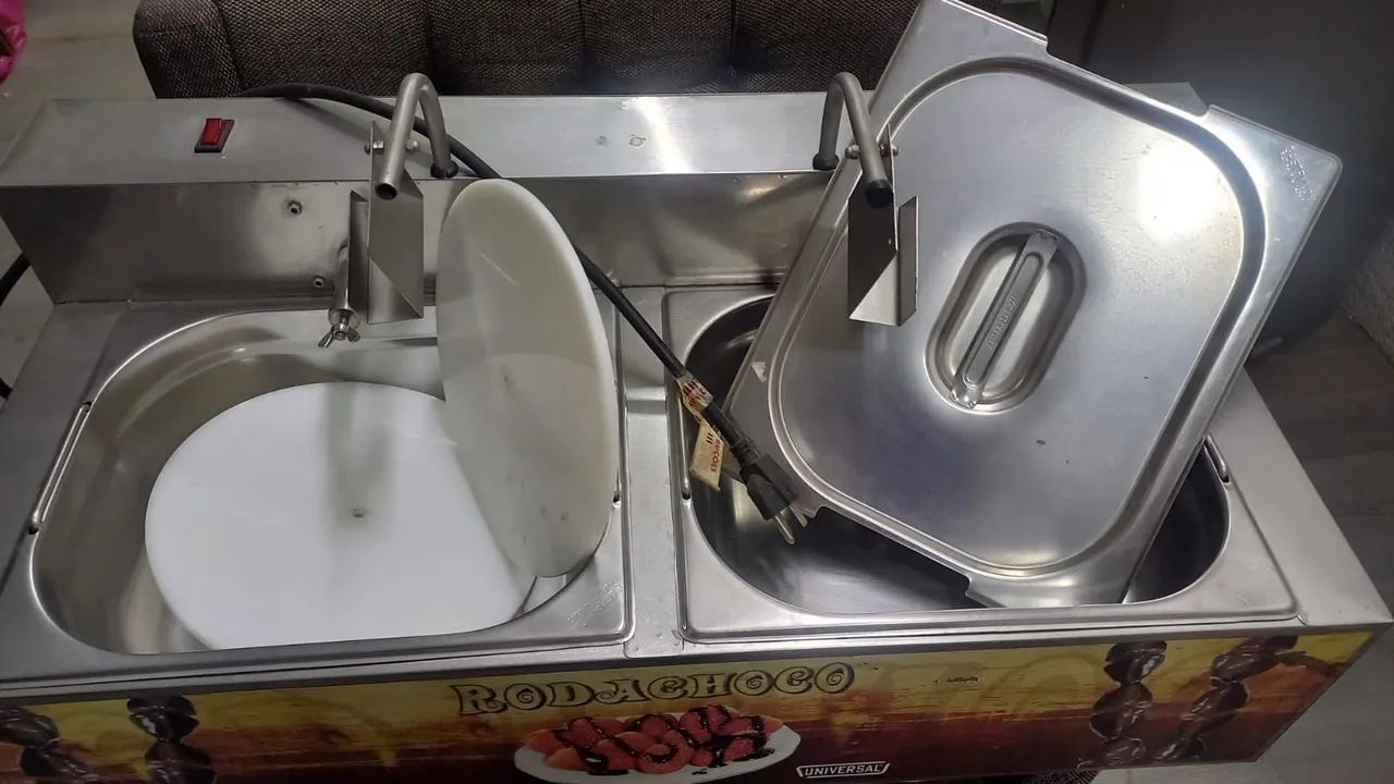 Derretedeira de Chocolate Rodachoco Universal 2 Cubas Inox - Foto 2