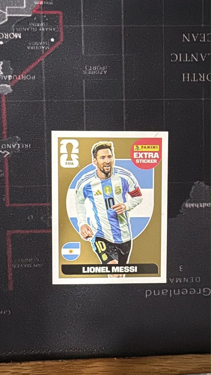 Figurinha Dourada Messi