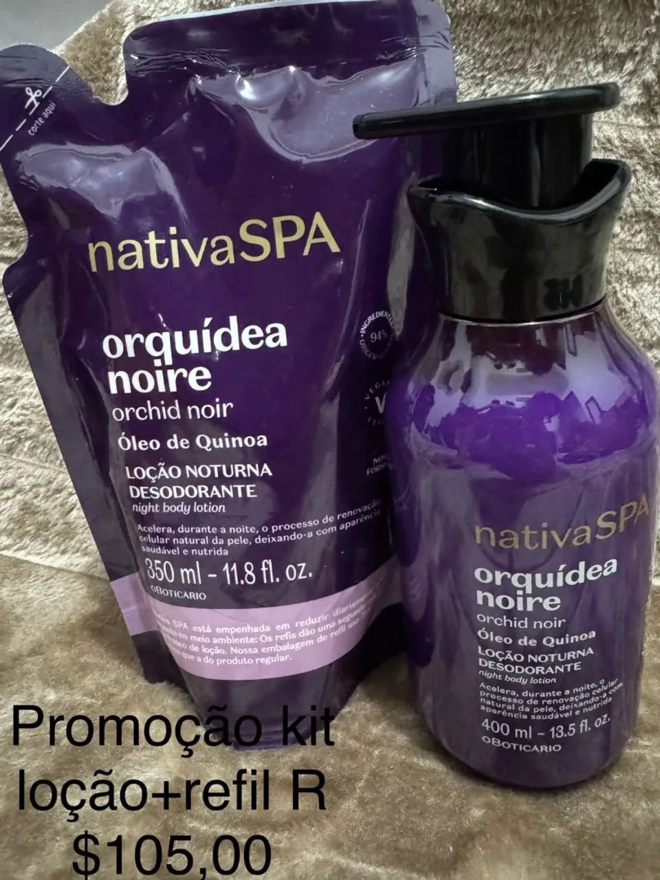 Kit loção nativa spa.