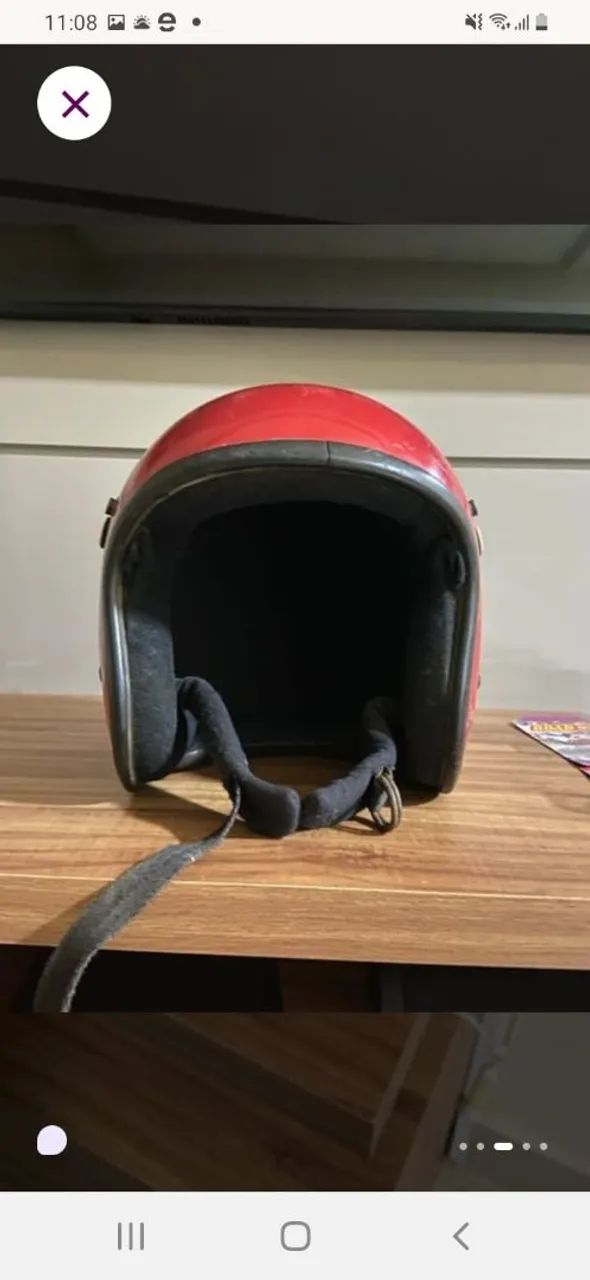 Capacete antigo aberto - Foto 3
