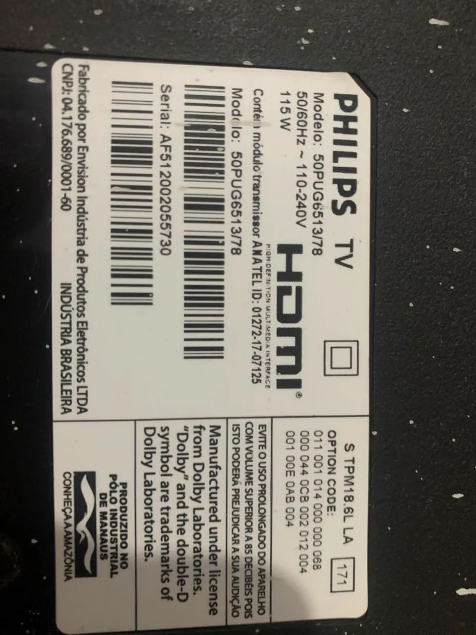 Smart TV Philips50 polegadas4K, modelo50PUG6530/78 - Foto 3