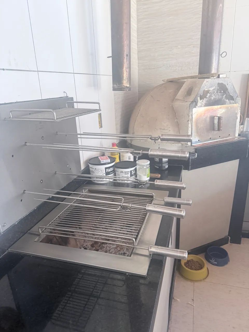Churrasqueira elétrica  rotativa em aço 304