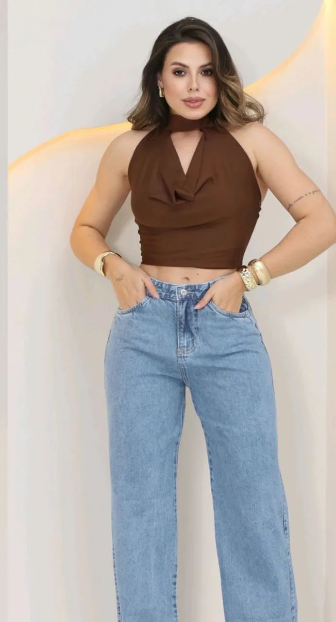 Calça jeans wid leg do 36 até 44