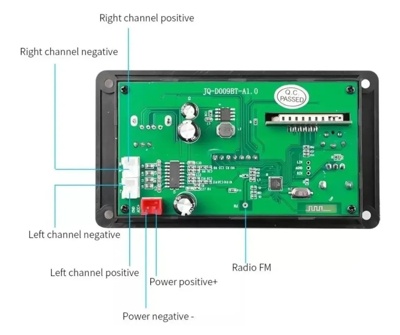 Placa Decodificadora Amplificada Usb Bluetooth 5.0<br>80w 2x40w Usb Bluetooth P2 - Foto 2