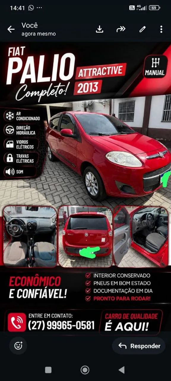 Fiat Palio Palio ATTRACTIVE 1.0 EVO Fire Flex 8v 5p 2013