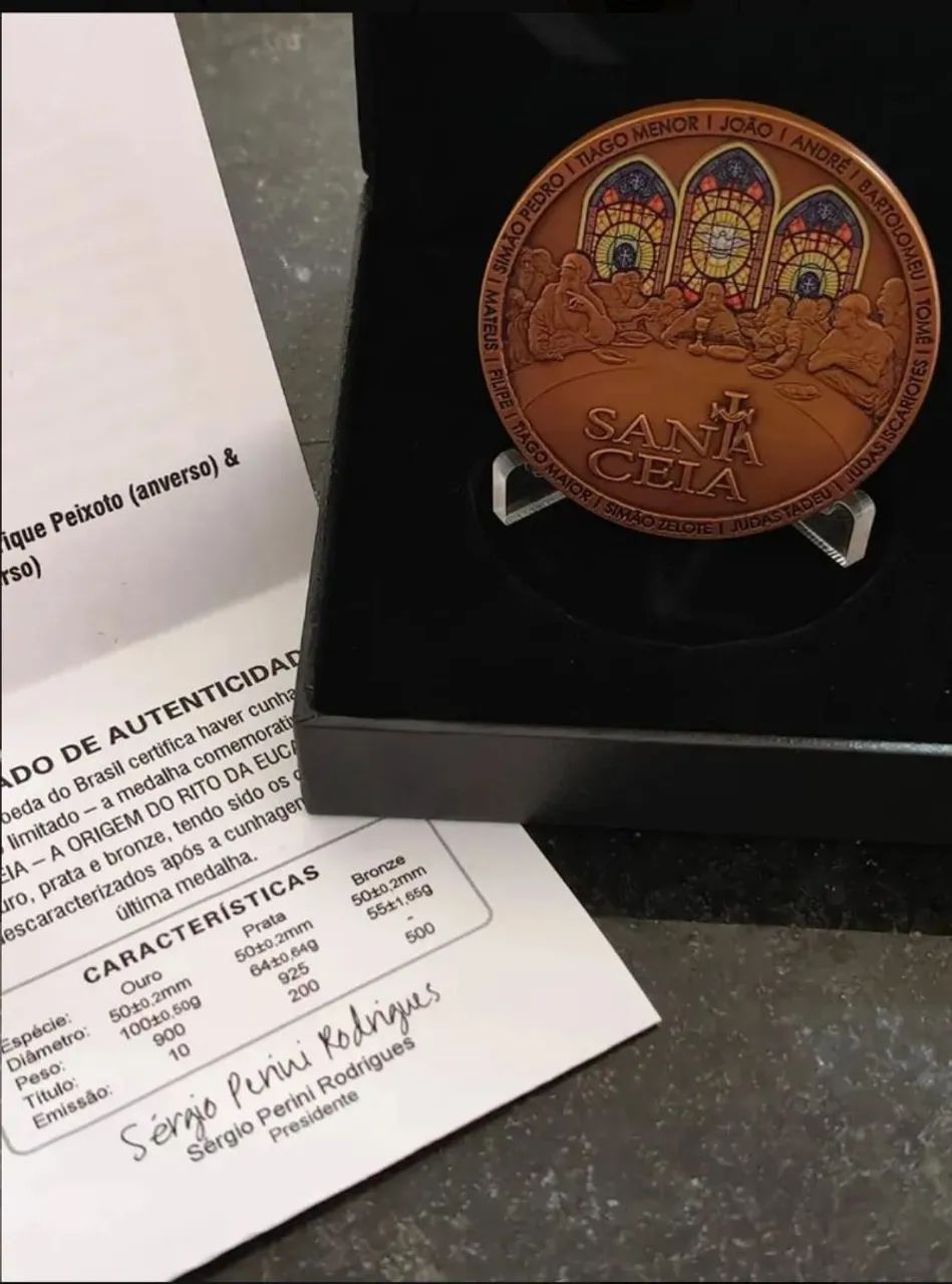 Medalha da santa ceia da eucaristia  - Foto 4