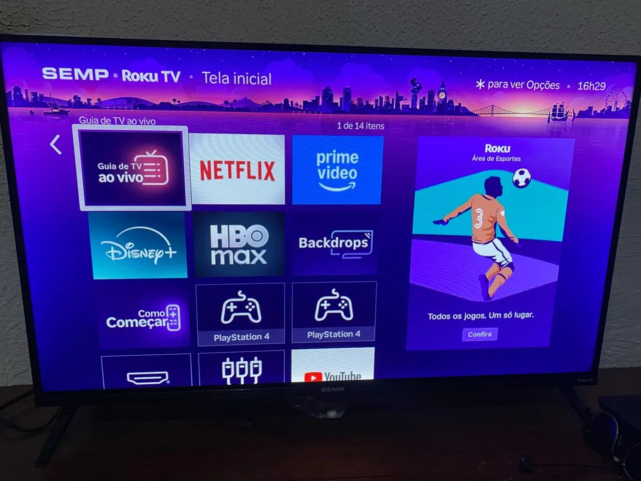 ? Smart TV Semp Toshiba Roku 32? - Ótimo Estado
