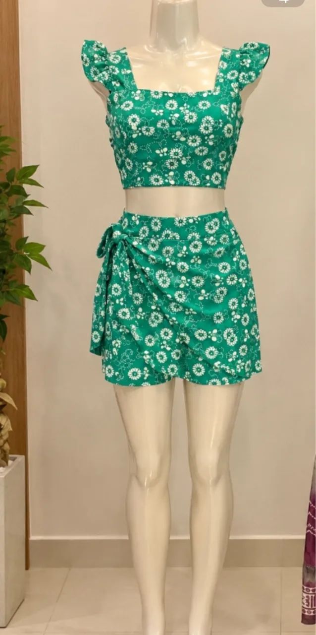 Conjunto short saia e cropped - Foto 2