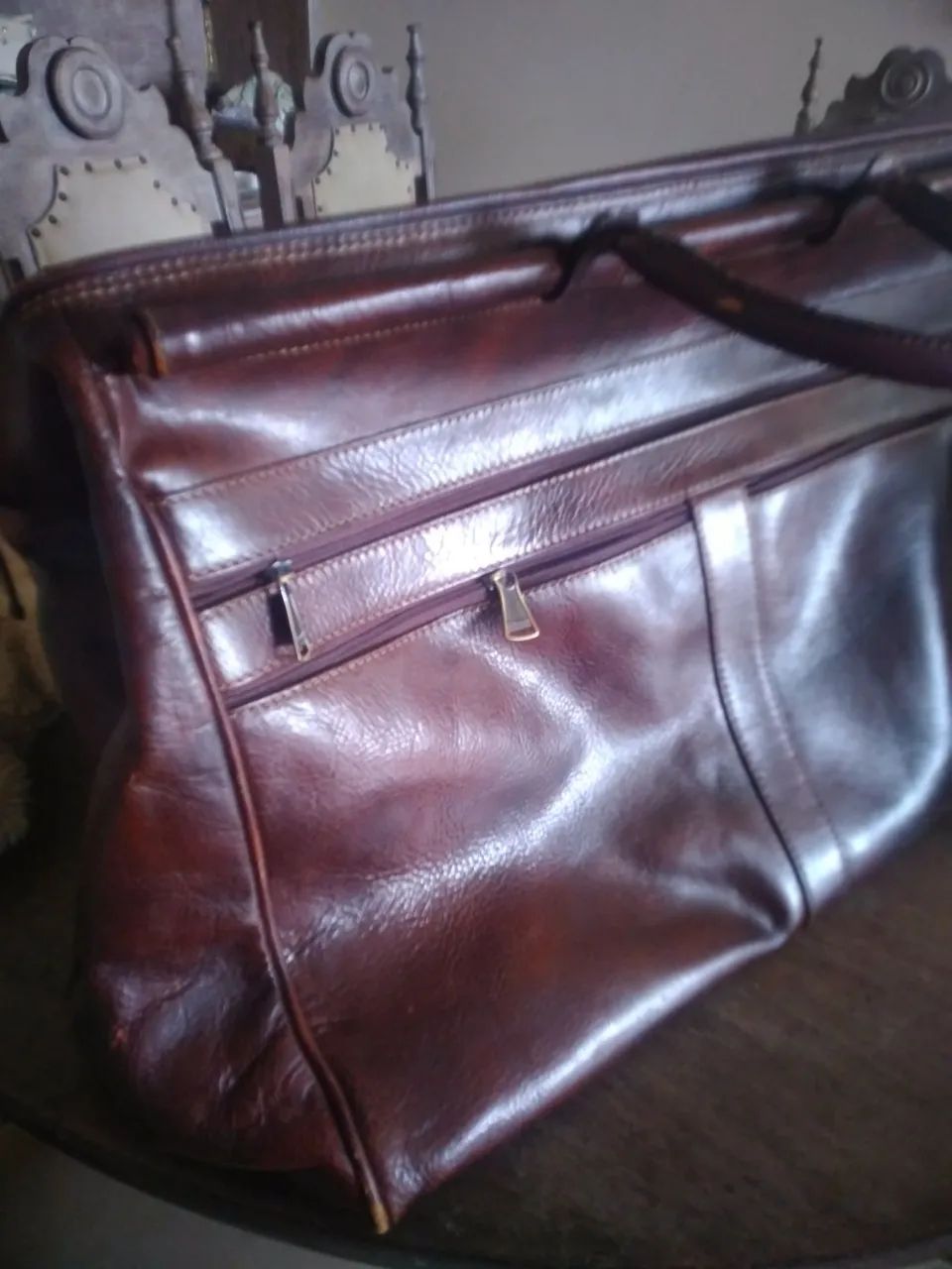 Bolsa Couro 100% legítimo Mala Mala Viagem - Foto 3