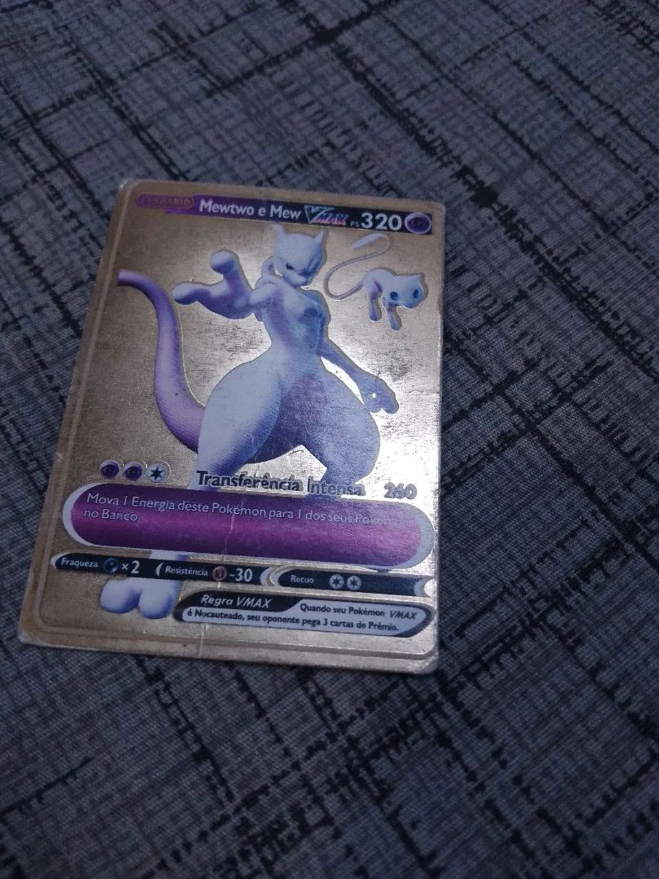 Cartinha do mewtwo de ouro 