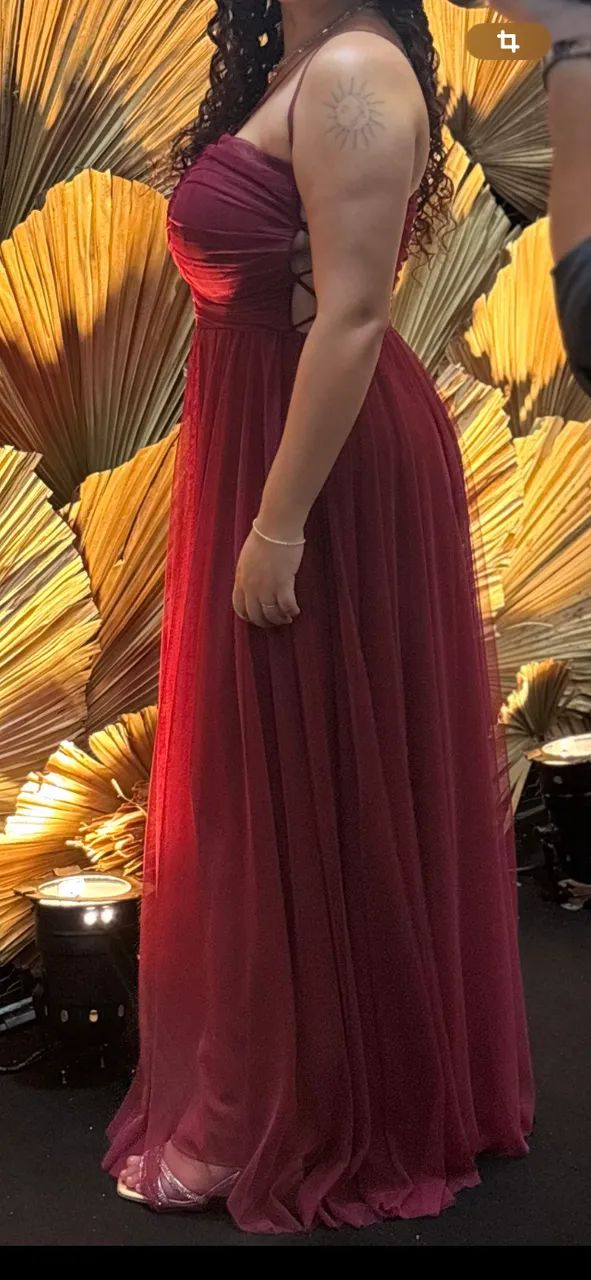 Vestido Tule Marsala  - Foto 3