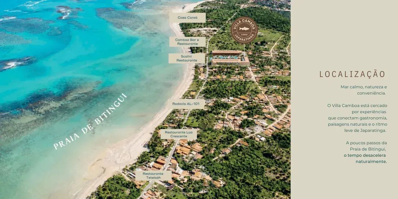 Exclusividade em Japaratinga Flats Stúdio, 1 e 2 quartos, Villa Camboa