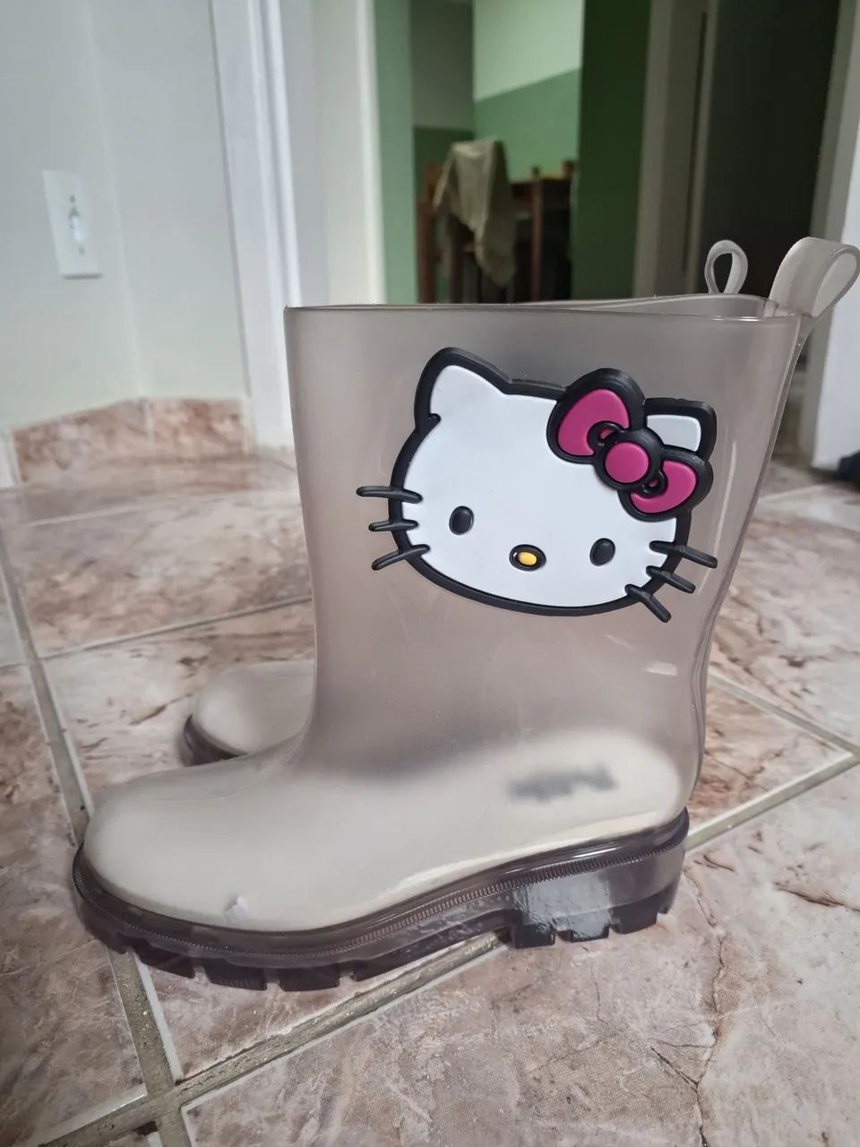 bota galocha infantil hello kitty - Foto 3