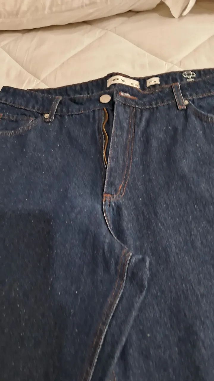 Calça masculina jeans tradicional 