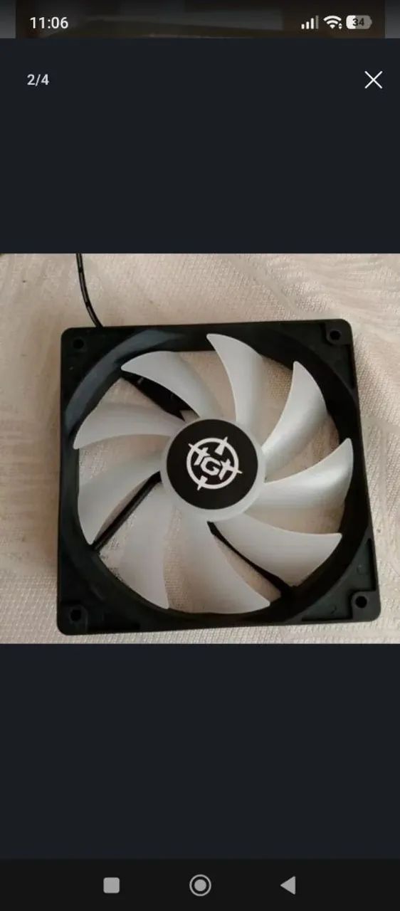 kit 5 fan rgb pc gamer cor fixa - Foto 2