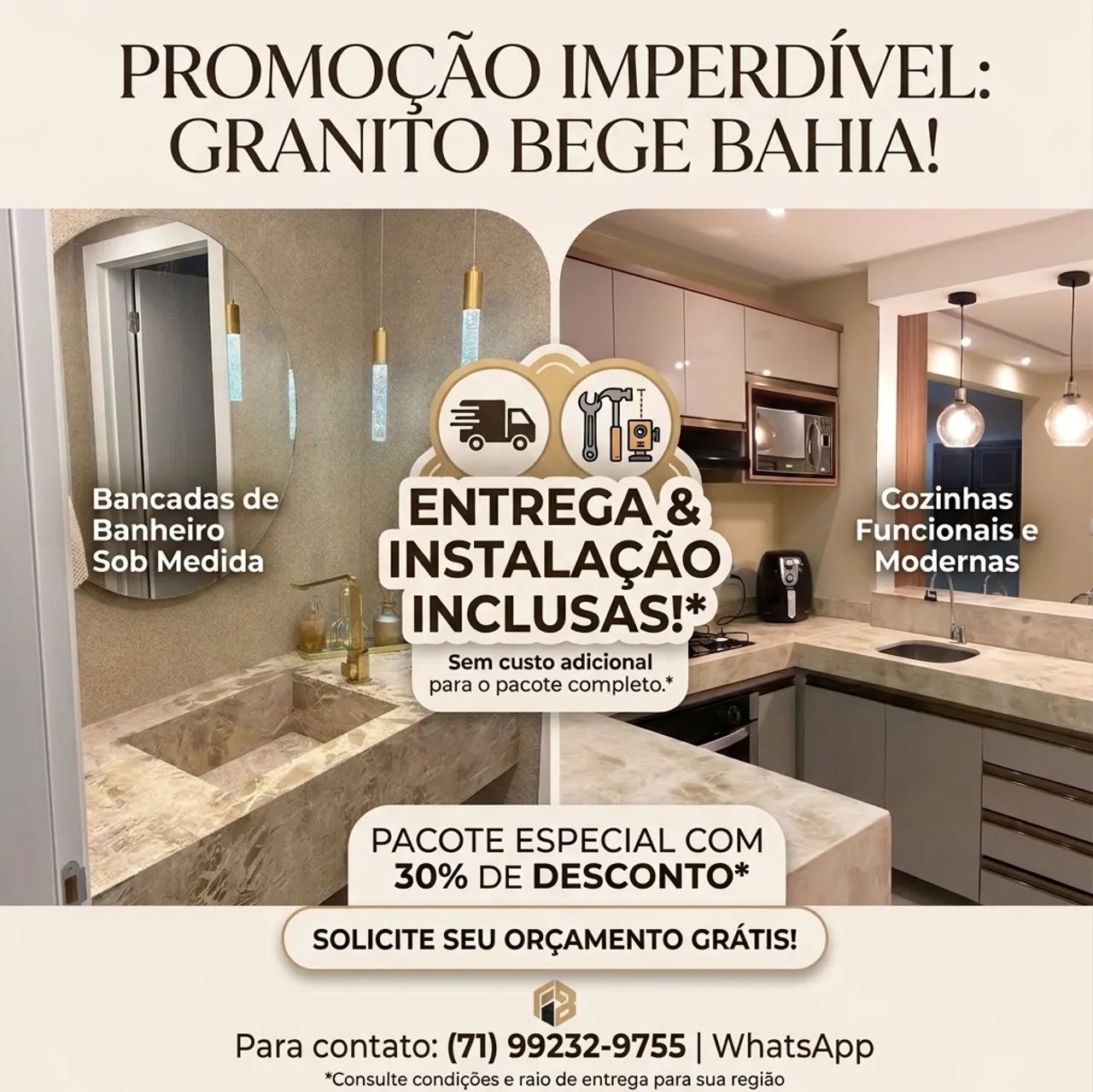 Bancada bege 