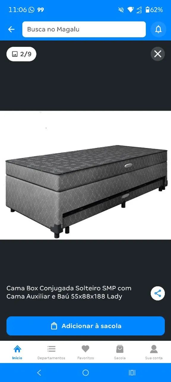 Cama box baú com auxiliar solteiro  - Foto 3
