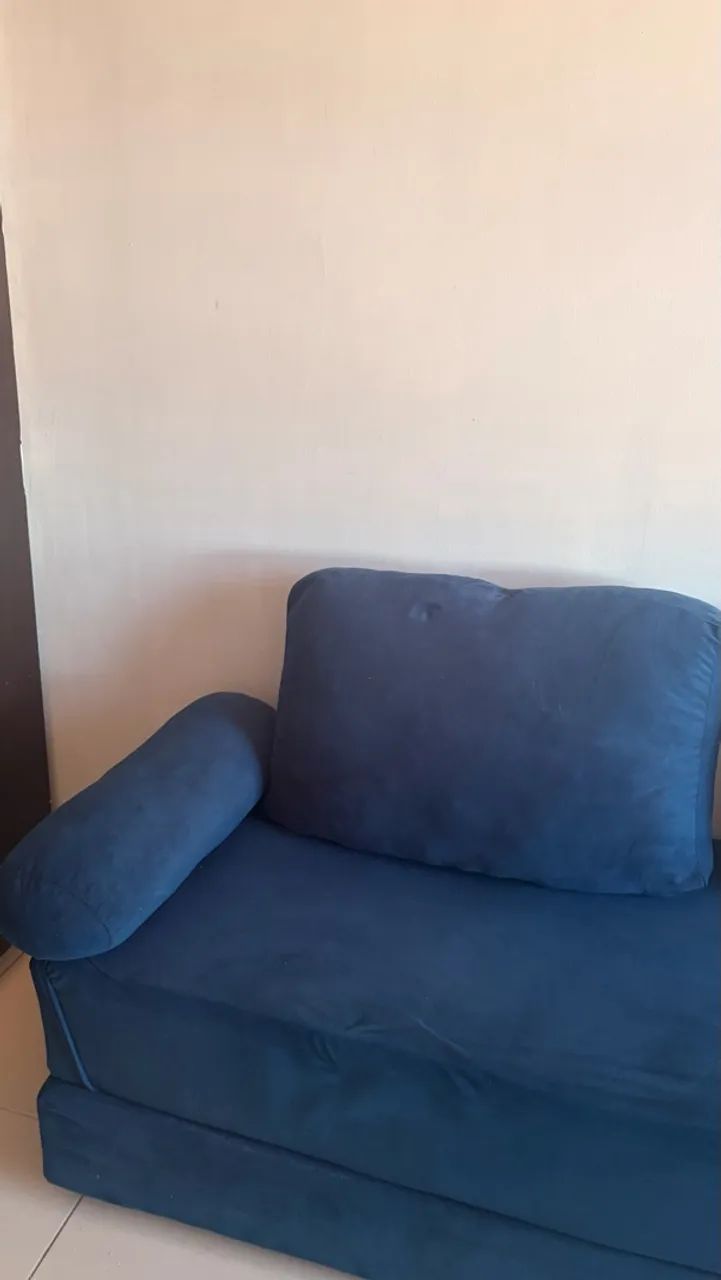 Sofá cama - azul marinho  - Foto 2