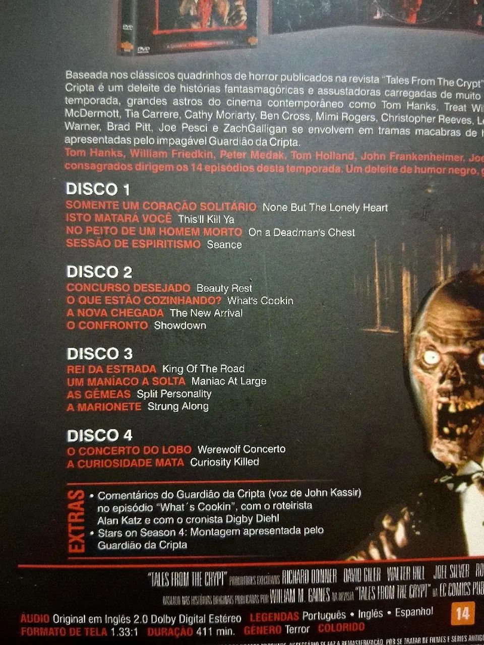 BOX DVD CONTOS DA CRIPTA QUARTA TEMPORADA - 4 DISCOS! DIGIPACK! TERROR CLÁSSICO  - Foto 4