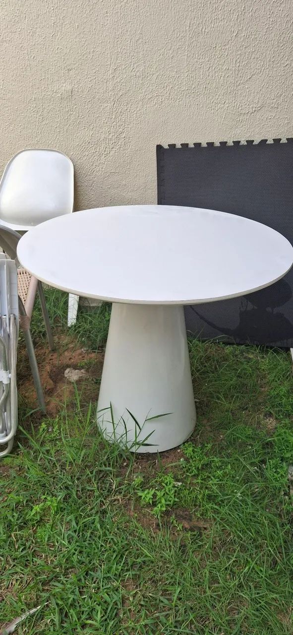 Mesa branca redonda - Foto 2